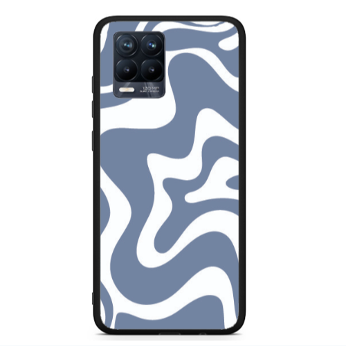 Realme 8  Wavy Black Glossy Θήκη