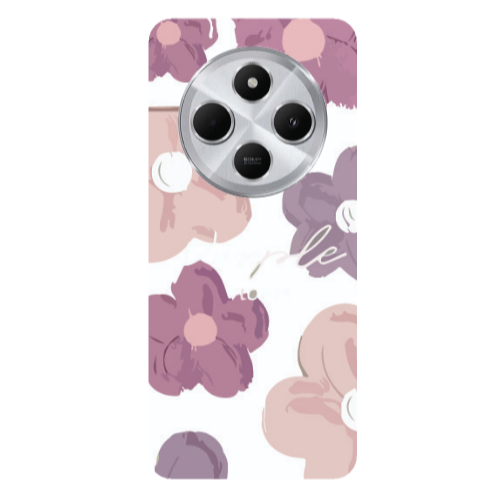 Xiaomi Redmi 14c Flowers 2 Transparent Silicone TPU Θήκη