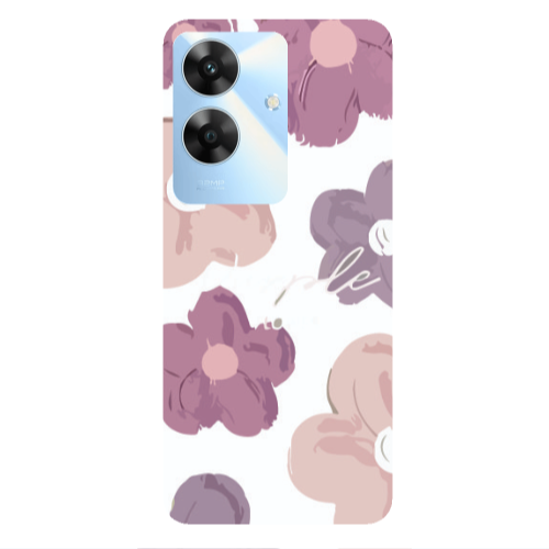 Realme Note 60 Flowers 2 Transparent Silicone TPU Θήκη