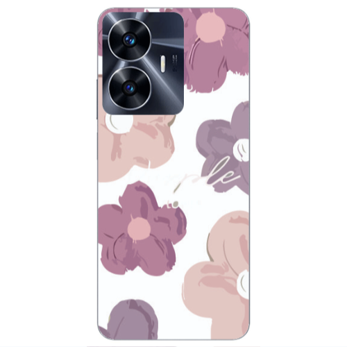 Realme Note 50 Flowers 2 Transparent Silicone TPU Θήκη