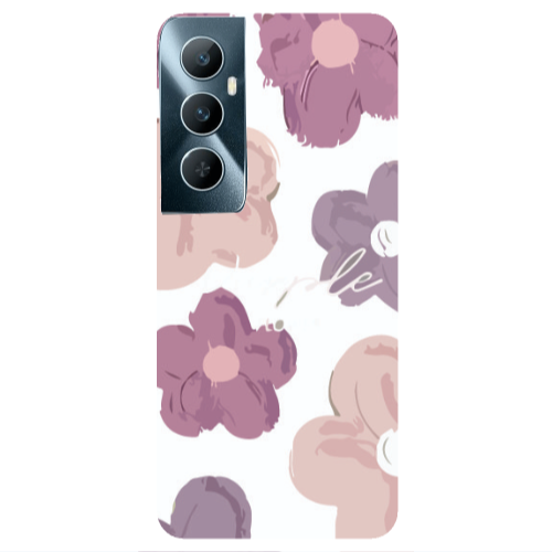 Realme C65 Flowers 2 Transparent Silicone TPU Θήκη