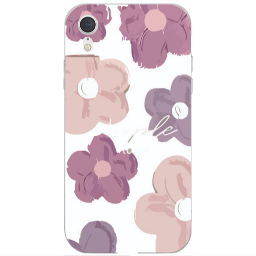 Apple iPhone Xr Flowers 2 Transparent Silicone TPU Θήκη