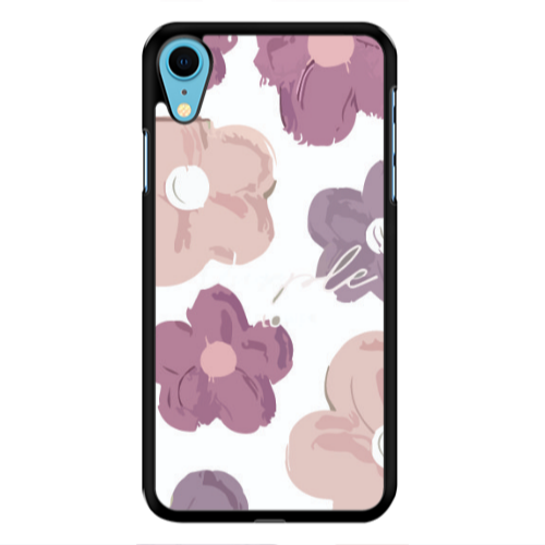Apple iPhone Xr Flowers 2 Black Glossy Θήκη