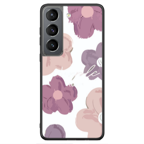 Samsung S21 Ultra Flowers 2 Black Glossy Θήκη