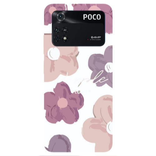 Xiaomi Poco M4 Pro 4G Flowers 2 Transparent Silicone TPU Θήκη