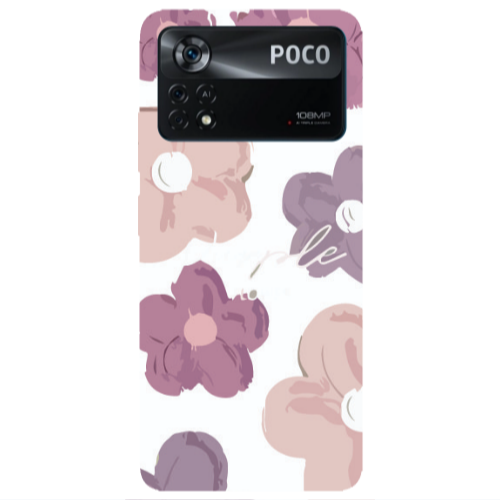 Xiaomi Poco X4 Pro Flowers 2 Transparent Silicone TPU Θήκη