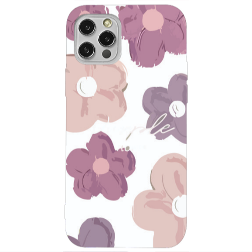Apple iPhone 12 Pro Flowers 2 Transparent Silicone TPU Θήκη