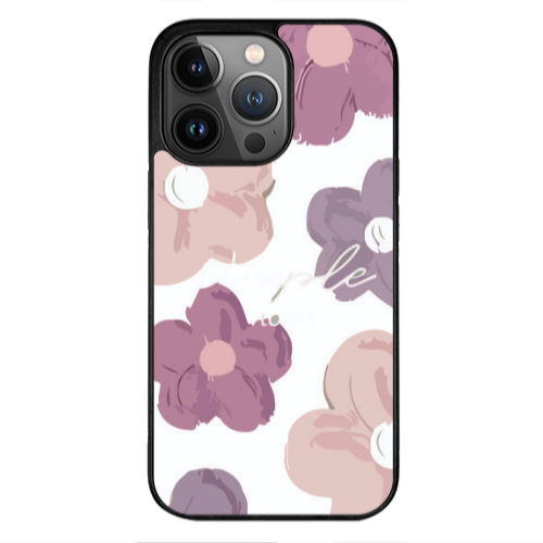 Apple iPhone 12 Pro Max Flowers 2 Black Glossy Θήκη