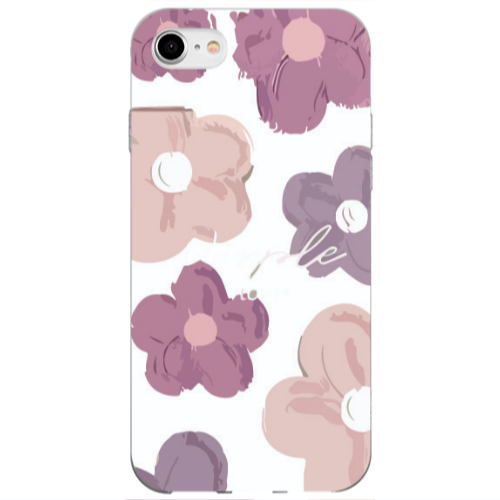 Apple iPhone 7 Flowers 2 Transparent Silicone TPU Θήκη