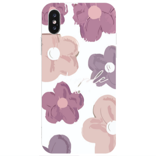Apple iPhone Xs Flowers 2 Transparent Silicone TPU Θήκη