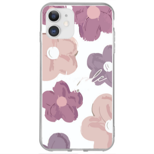 Apple iPhone 12 Mini Flowers 2 Transparent Silicone TPU Θήκη