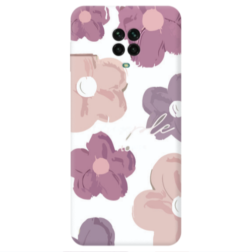 Xiaomi Redmi Note 9S Flowers 2 Transparent Silicone TPU Θήκη
