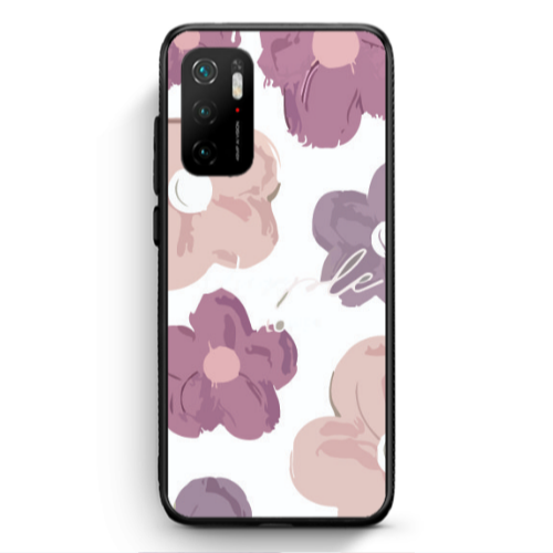 Xiaomi Poco M3 Pro Flowers 2 Black Glossy Θήκη