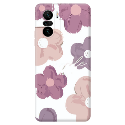 Xiaomi Poco F3 Flowers 2 Transparent Silicone TPU Θήκη