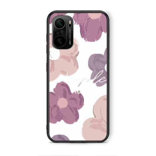 Xiaomi Poco F3 Flowers 2 Black Glossy Θήκη