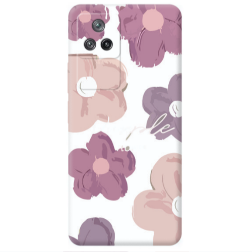 Xiaomi Poco F4 Flowers 2 Transparent Silicone TPU Θήκη