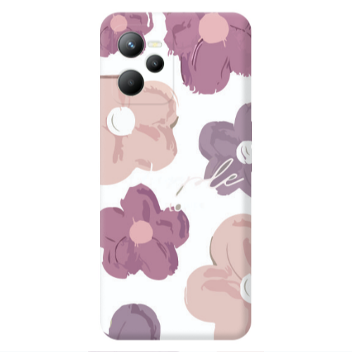 Realme C35 Flowers 2 Transparent Silicone TPU Θήκη