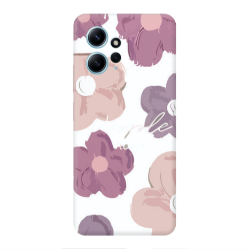 Xiaomi Redmi Note 12 4G Flowers 2 Transparent Silicone TPU Θήκη