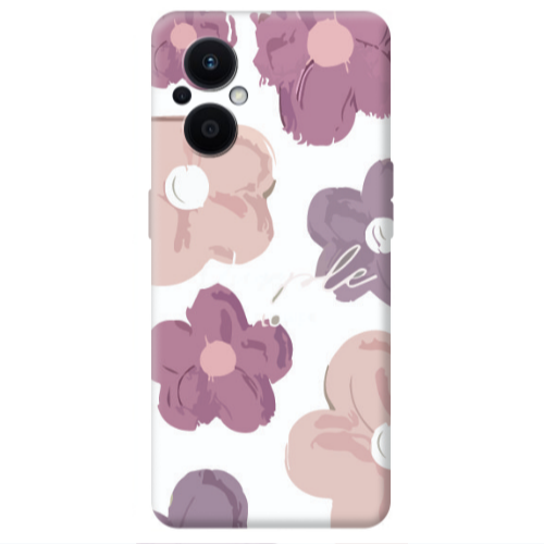 Oppo Reno 7 Lite Flowers 2 Transparent Silicone TPU Θήκη