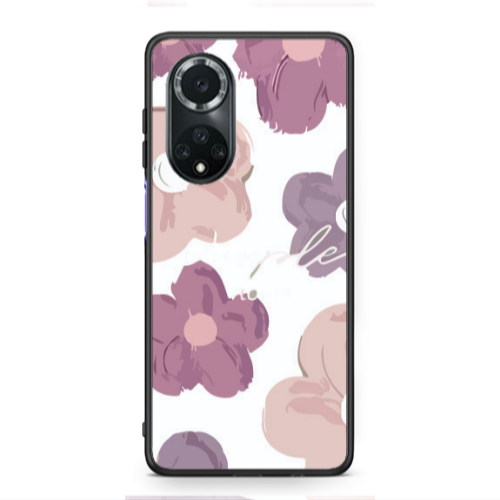 Huawei Nova 9 Flowers 2 Black Glossy Θήκη