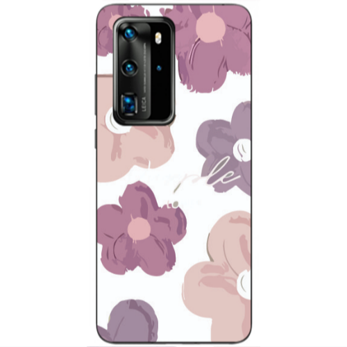 Huawei P40 Pro Flowers 2 Transparent Silicone TPU Θήκη