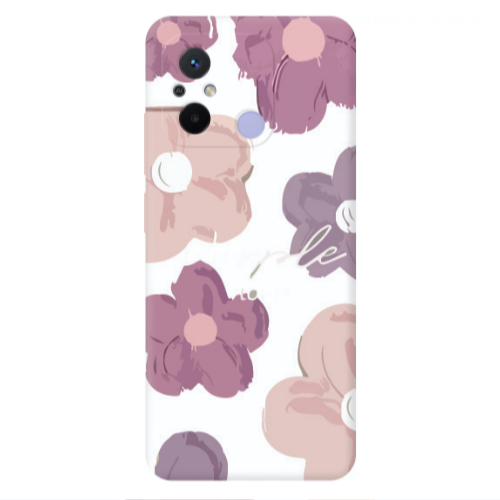 Xiaomi Redmi 12C Flowers 2 Transparent Silicone TPU Θήκη