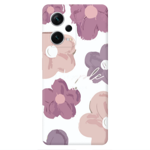 Xiaomi Redmi Note 12 5G Flowers 2 Transparent Silicone TPU Θήκη