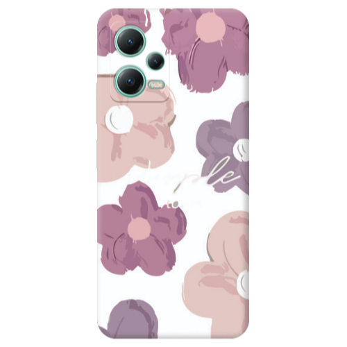 Xiaomi Redmi Note 12 Pro Plus 5G Flowers 2 Transparent Silicone TPU Θήκη