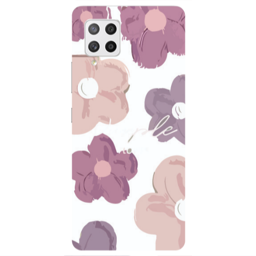 Samsung A42 5G Flowers 2 Transparent Silicone TPU Θήκη