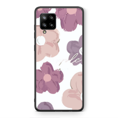 Samsung A42 5G Flowers 2 Black Glossy Θήκη