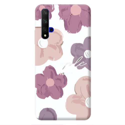 Huawei Nova 5 T Flowers 2 Transparent Silicone TPU Θήκη