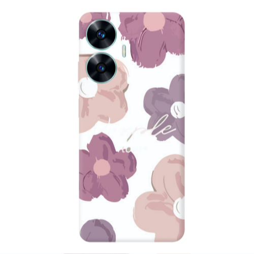 Realme C55 Flowers 2 Transparent Silicone TPU Θήκη