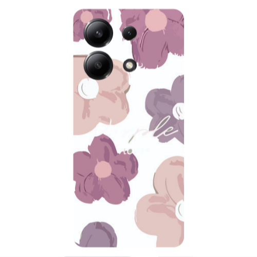 Xiaomi Redmi Note 13 4G Flowers 2 Transparent Silicone TPU Θήκη