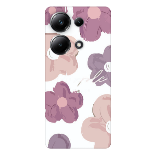 Xiaomi Poco M6 Pro 4G Flowers 2 Transparent Silicone TPU Θήκη