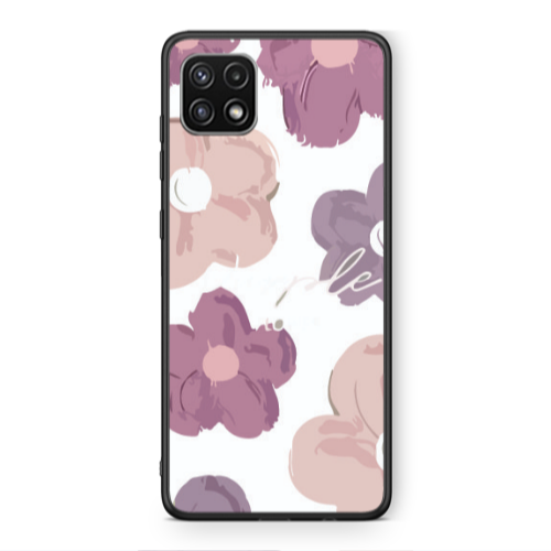 Samsung A22 5G Flowers 2 Black Glossy Θήκη