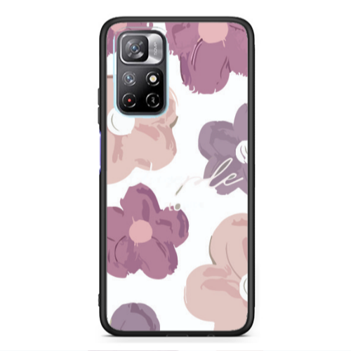 Xiaomi Poco M4 Pro 5G Flowers 2 Black Glossy Θήκη