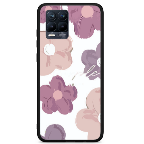 Realme 8 i Flowers 2 Black Glossy Θήκη