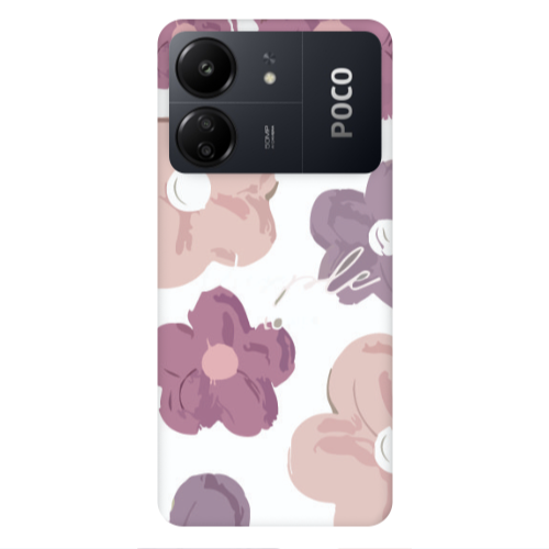 Xiaomi Poco C65 Flowers 2 Transparent Silicone TPU Θήκη