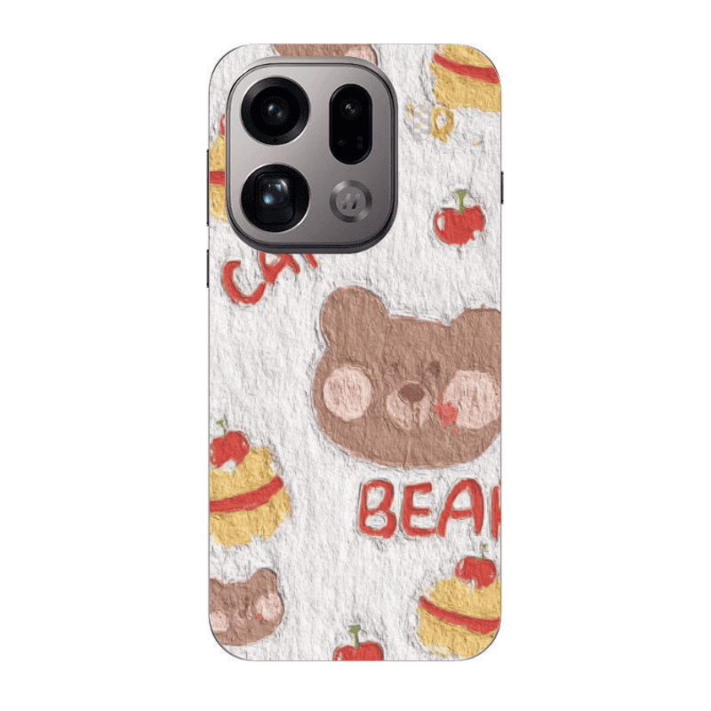 Oppo Find X9 Pro Cake Bear Transparent Silicone TPU Θήκη