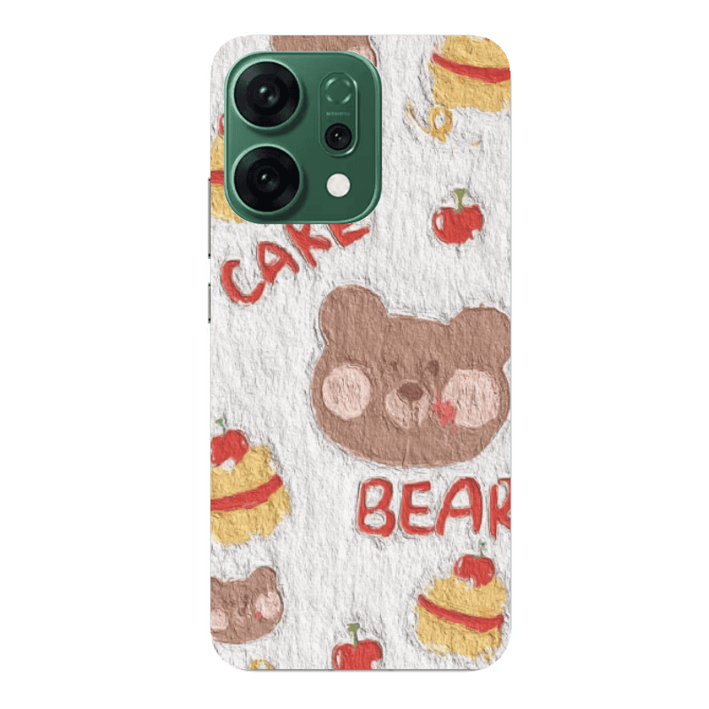 Oppo RENO 14 Cake Bear Transparent Silicone TPU Θήκη