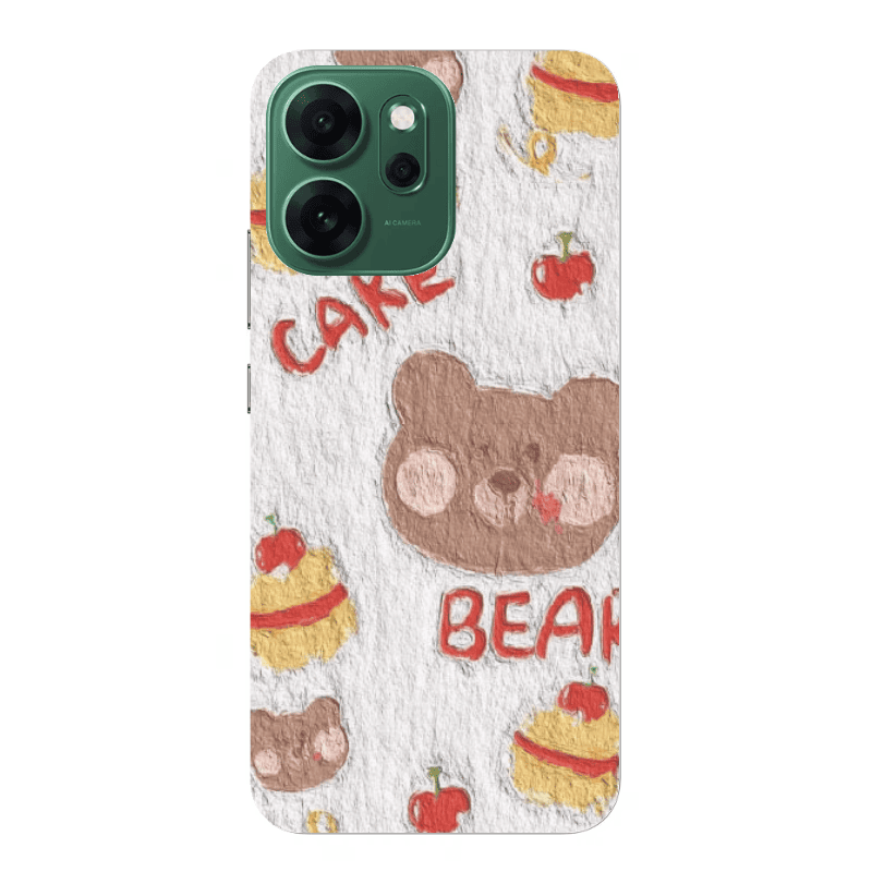 Oppo 14 F Cake Bear Transparent Silicone TPU Θήκη