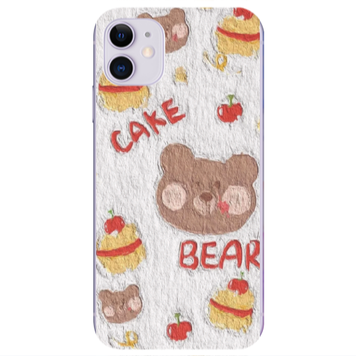 Apple iPhone 11  Cake Bear Transparent Silicone TPU Θήκη