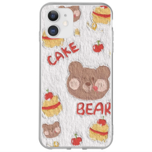 Apple iPhone 12 Cake Bear Transparent Silicone TPU Θήκη