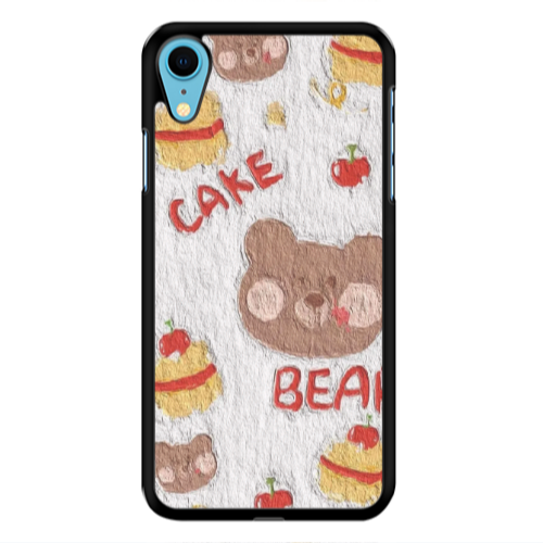 Apple iPhone Xr Cake Bear Black Glossy Θήκη