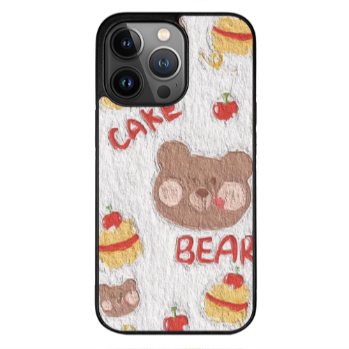 Apple iPhone 13 Pro Max Cake Bear Black Glossy Θήκη