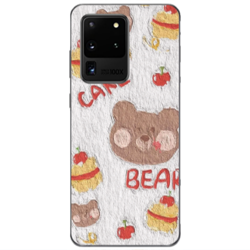 Samsung S20 Ultra Cake Bear Transparent Silicone TPU Θήκη