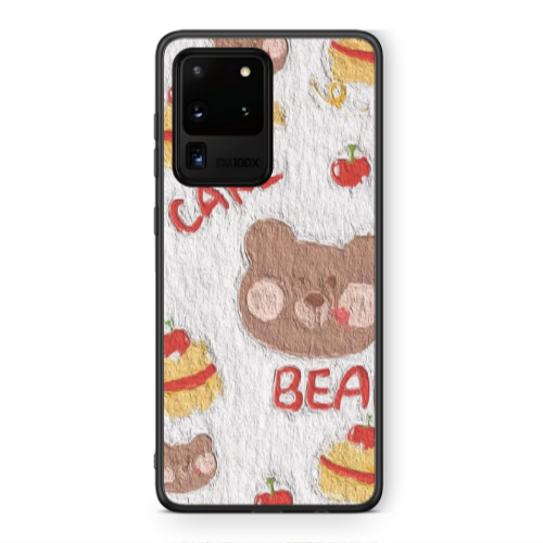 Samsung S20 Ultra Cake Bear Black Glossy Θήκη