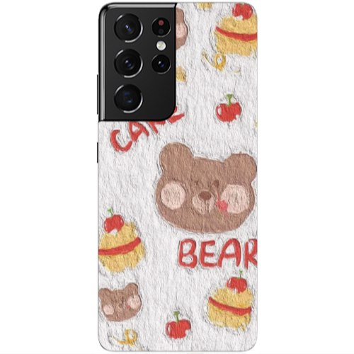 Samsung S21 Ultra Cake Bear Transparent Silicone TPU Θήκη