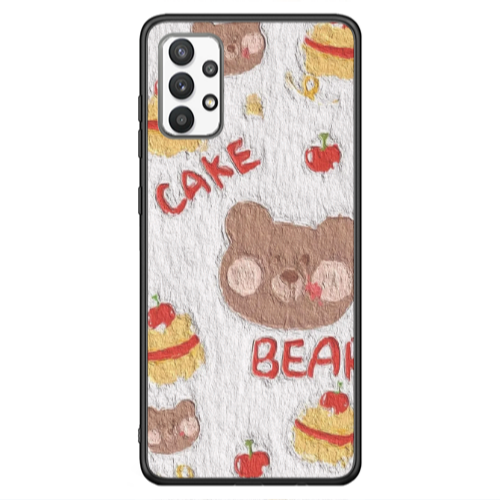 Samsung A13 4G Cake Bear Black Glossy Θήκη