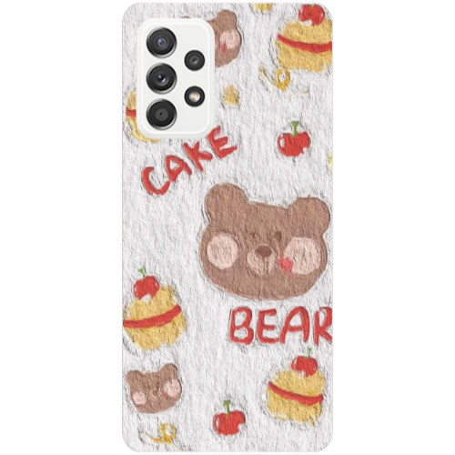 Samsung A53 Cake Bear Transparent Silicone TPU Θήκη